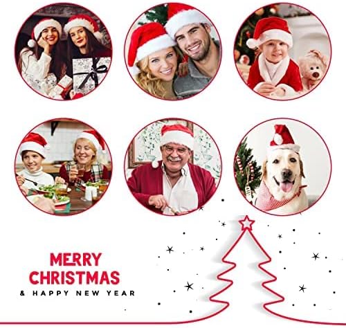 BOSONER Santa Hat: Christmas Hat Adult - Santa Hat for Women and Men - Led Santa Hat