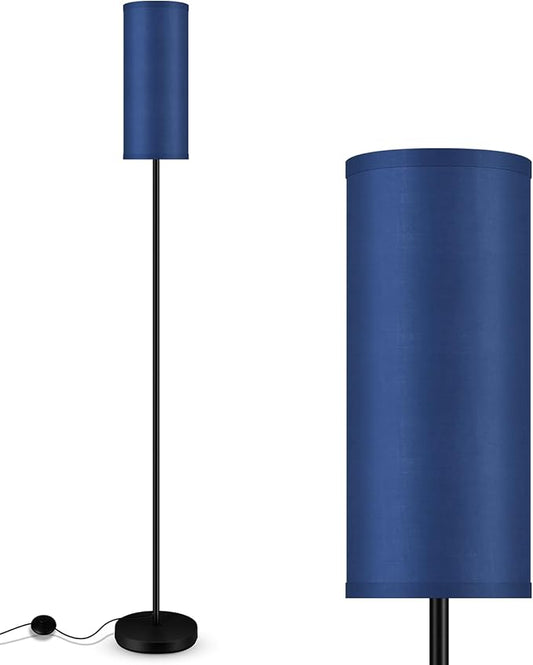 BoostArea Floor Lamps for Living Room, Modern Blue Floor Lamp, LED Corner Floor Lamp with Linen LampShade, Standing Lamp for Bedroom/Office/Study Room/Farmhouse(Bulb Not Included)