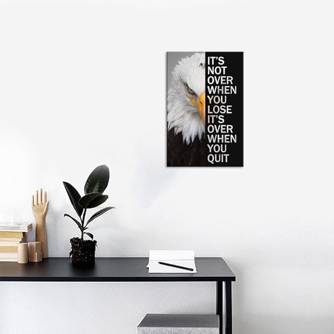 Inspirational Animal Eagle Poster - Entrepreneur Quote Artwork - Office Decor - Frame Ready to Hang [12''W x 18''H]