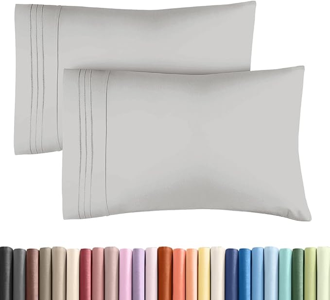New Pillow Cases, King Standard, French Grey