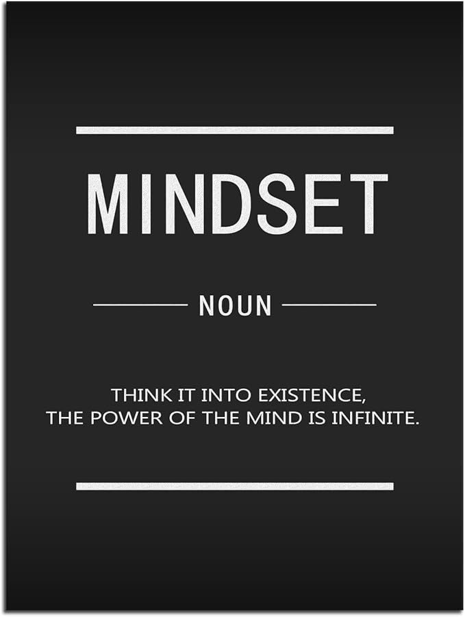 Inspirational Canvas Wall Art Entrepreneur Quote Mindset Noun Office Decoration Inspirational Poster Painting Artwork Living Room Company Wall Decoration Stretch Frame Ready to Hang[30″W X 40″H]