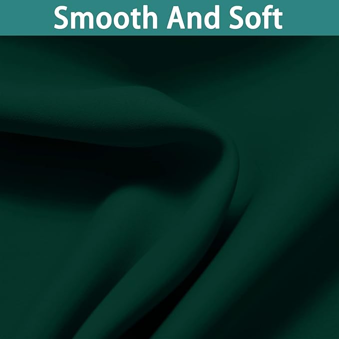 Yakamok 100% Blackout Thermal Insulated Curtains, Noise Reducing Barrier Panel for Sliding Glass Door, 2 Thick Layers Heat Full Light Blocking Patio Door Drapery, Green, W100 x L84, 1 Panel