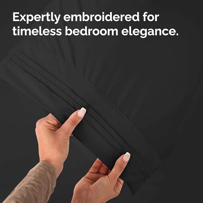 New Pillow Cases, King Standard, Black