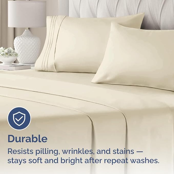 New Pillow Cases, King Standard, Wheat