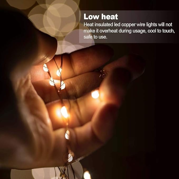 MUMUXI 48 Pack 7.2ft Fairy Lights Battery Operated, 20 Micro LED Mini Waterproof String Lights Copper Wire Firefly Starry LEDs for DIY Wedding Party Mason Jars Crafts Christmas Decoration Warm White