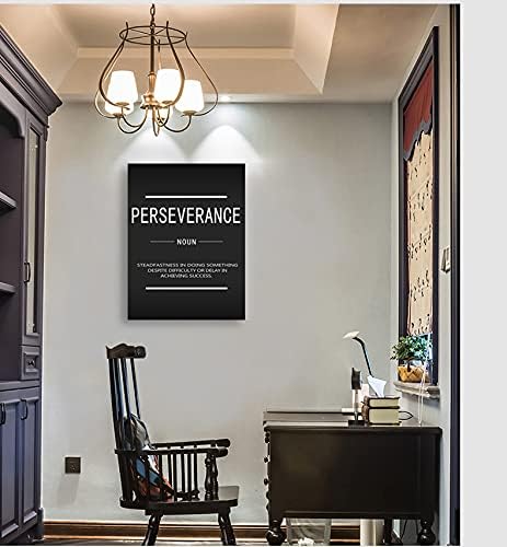 Perseverance Entrepreneur Inspirational Quotes Canvas Wall Art Inspirational Posters Inspirational Quotes Printed Works Artwork Holiday Gifts Office Home Decor Ready to Hang[30″W X 40′'H]