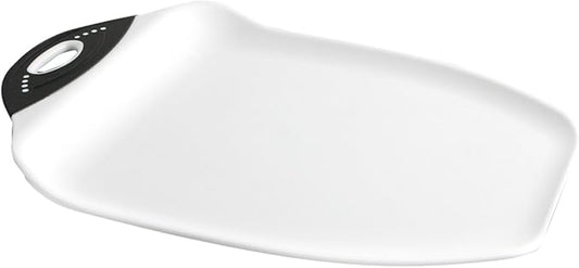 Dexas Chop & Scoop Cutting Board, 11 by 15 inches, White with Black Handle