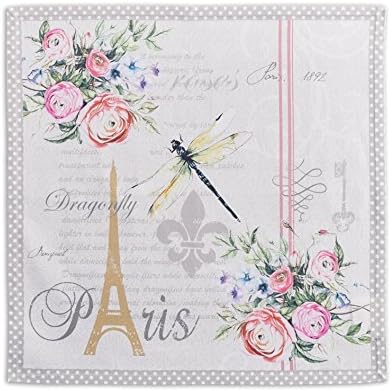 Maison d' Hermine Cloth Napkins Set of 4 100% Cotton Everyday Reusable Square Napkins Cloth Washable, Dinner, Party, Wedding, Restaurant, Spring/Summer (Champ De Mars, 20" x 20")