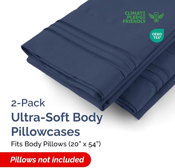 New Pillow Cases, Body, Navy Blue