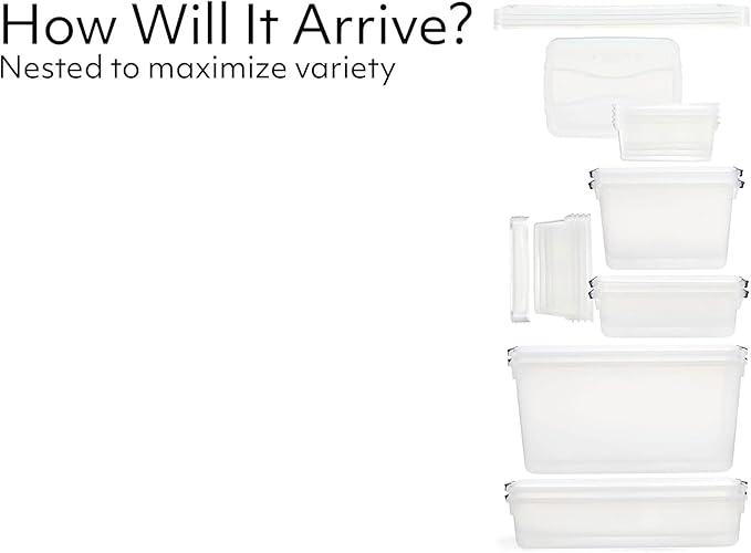 Rubbermaid Cleverstore Clear Dorm Variety 16-Pack, Made in USA, Stackable Large Clear Storage Bins with Lids, See-Through Plastic Storage, with Latching Lids, BPA-Free