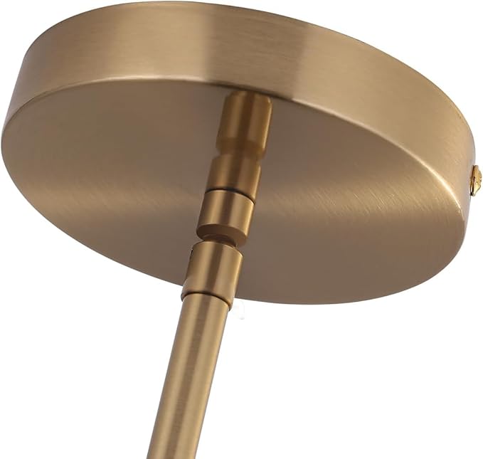 Brass Pendant Lights Kitchen Island - Gold Clear Glass Pendant Light Fixture Multiple Stems Rods 3 Units 12 Inch 3 Units 4 Inch (3 Pack Brass)