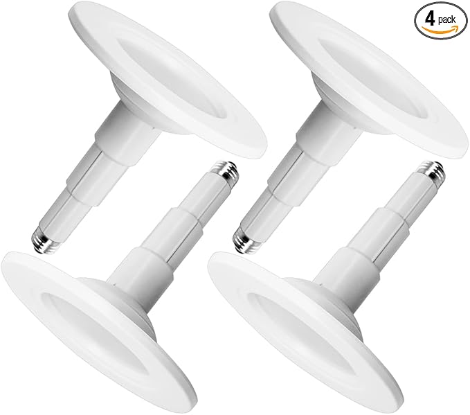 Jolux 5/6" Adjustable Height LED Retrofit Recessed Lighting 4 Pack,Dimmable Can Light,800 lumens 4000K Cool White,12W=60W,ETL Damp Rated,E26 Base,Flat Trim,Easy Retrofit Downlight Install.