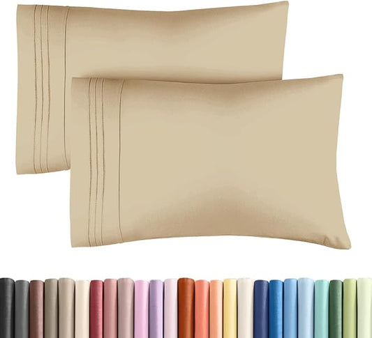 New Pillow Cases, Standard, Beige