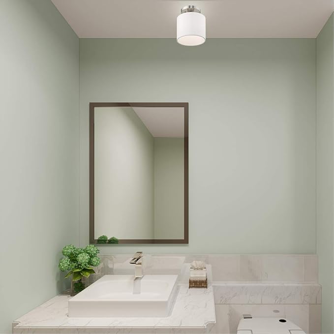 Livex Lighting, 41094-91, Meridian, Semi-Flish, 1 Light, Brushed Nickel