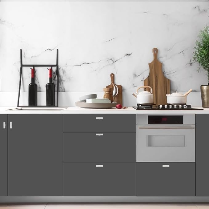 3 Pack Brushed Nickel Cabinet Knobs - Kitchen Cabinet Knobs Silver Cabinet Pulls for Kitchen Cabinet Drawer Stainless Steel Dresser Knobs for Cabinet Hardware 2in Length Single Hole Square