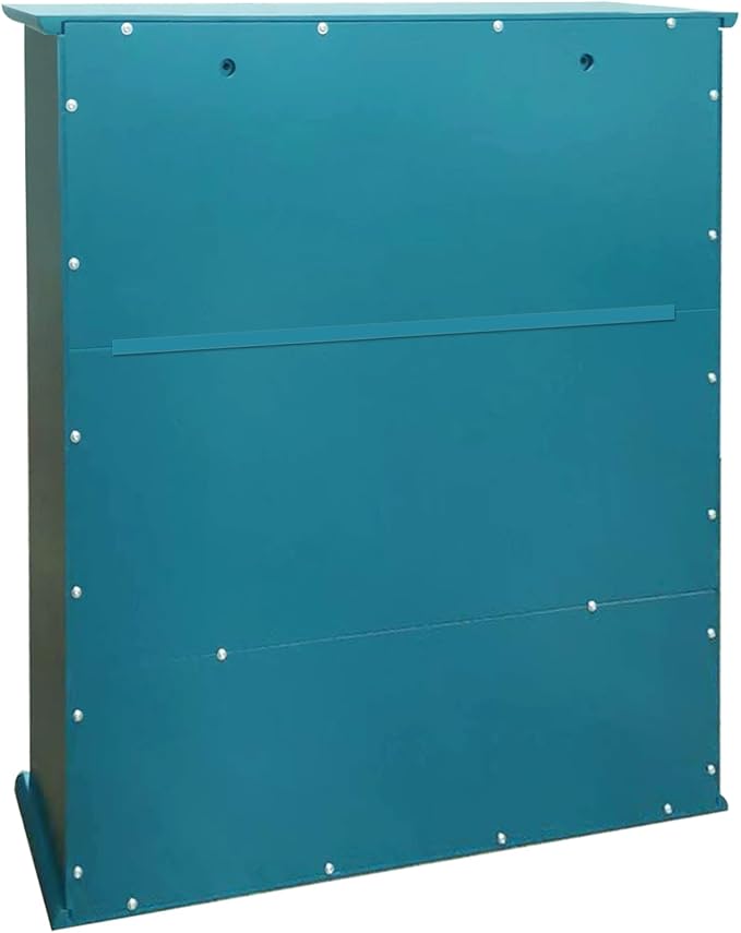 TaoHFE Turquoise Bathroom Cabinet - 2 Door Adjustable Shelves, Over The Toilet Storage, Wall Mounted Medicine Cabinet
