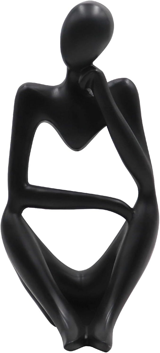 Thinker Statues and Sculptures, Resin Black Thinker Statue Ornaments, Abstract Style Sculptures, Housewarming Gifts, Housewarming Decorations, Living Room Dining Desk Decorations