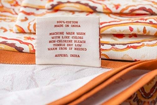 Maison d' Hermine Cloth Napkins Set of 4 100% Cotton Everyday Reusable Square Napkins Cloth Washable, Dinner, Party, Wedding, Restaurant (Palatial Paisley, 20" x 20")