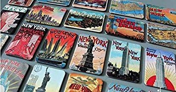 MISWEE 24-pcs magnetic fridge magnets refrigerator sticker home decoration accessories magnet paste arts crafts (new york)