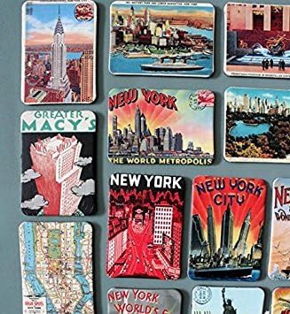 MISWEE 24-pcs magnetic fridge magnets refrigerator sticker home decoration accessories magnet paste arts crafts (new york)