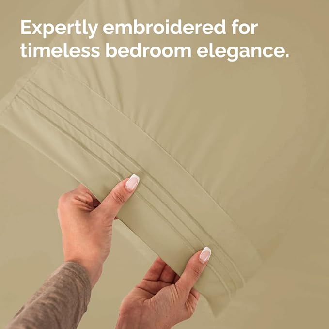 New Pillow Cases, Standard, Beige