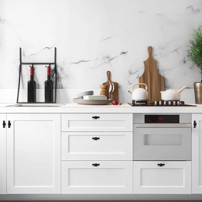 20 Pack Matte Black Cabinet Knobs - Kitchen Cabinet Knobs Cabinet Pulls for Kitchen Cabinet Drawer Stainless Steel Dresser Knobs for Cabinet Hardware 2in Length Single Hole