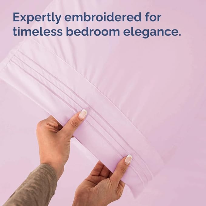 King Pillow Cases Set of 2 - Ultra Soft Hotel Quality Pillowcase Covers - Comfy, Cozy, Cooling & Wrinkle Free - Shrink, Stain & Fade Resistant - Machine Washable Pillow Protectors - 2 Piece Set - Pink