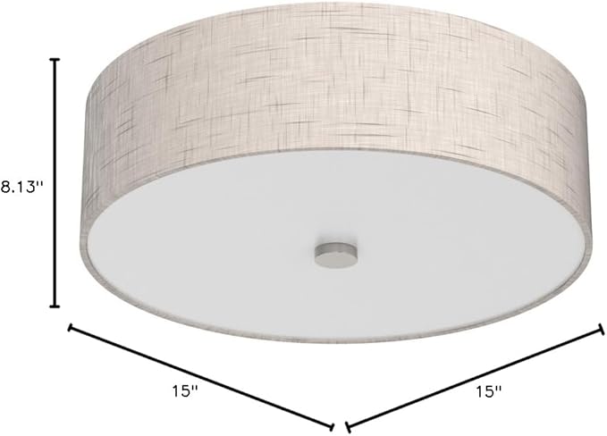 Livex Lighting 52135-91 Meridian 3 Light Brushed Nickel Ceiling Mount