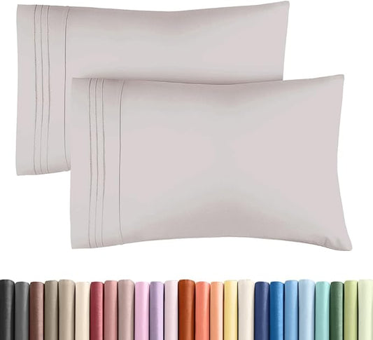 New Pillow Cases, Standard, Light Grey
