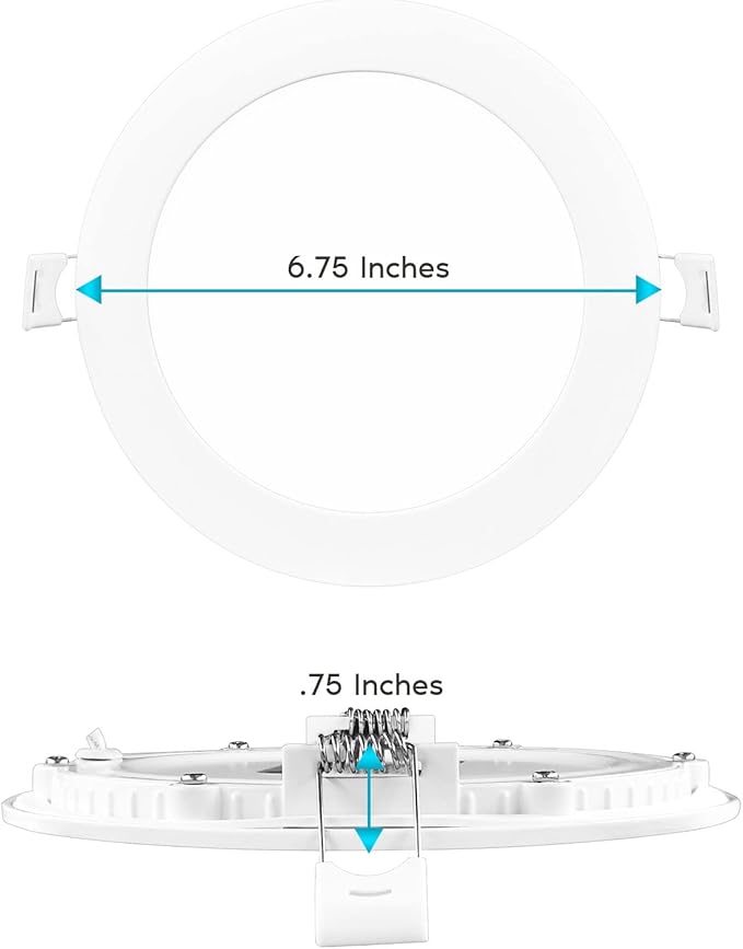 LUXRITE 6 Inch Ultra Thin LED Recessed Light with J-Box, 15W, 5 Color Selectable 2700K-5000K, 1400 Lumens, Dimmable LED Wafer Lights, High Output, Wet Rated, IC Rated, Energy Star (4 Pack)
