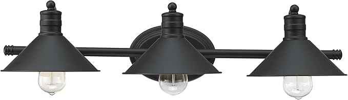 3 Light Bathroom Vanity Light Over Mirror - Farmhouse Wall Light for Bathroom Vanity Powder Room, Rustic Gooseneck Barn Style 3 Bulb Wall Sconce Over Kitchen Sink