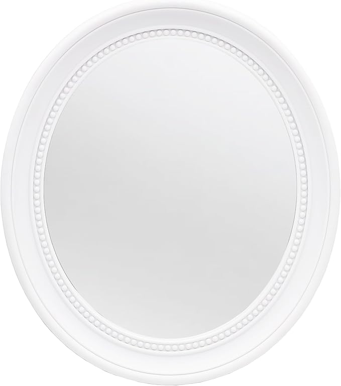 OIGUMR White Oval Bathroom Mirror Oval Wall Mirror 20 x 16.1 inch
