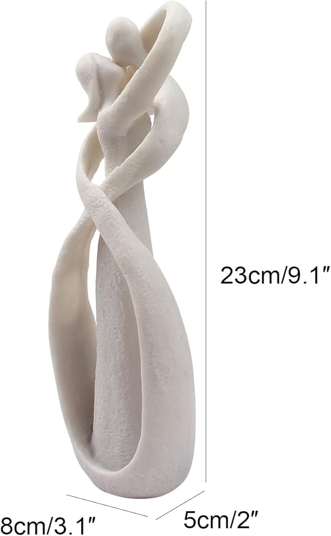 Resin Kiss Lovers Couple Sculpture Kissing Hug Lover Sandstone, Figurines Home Decor Handmade Abstract Art Figurine Sandstone Statue Crafts for Wedding Gift Desktop Decor