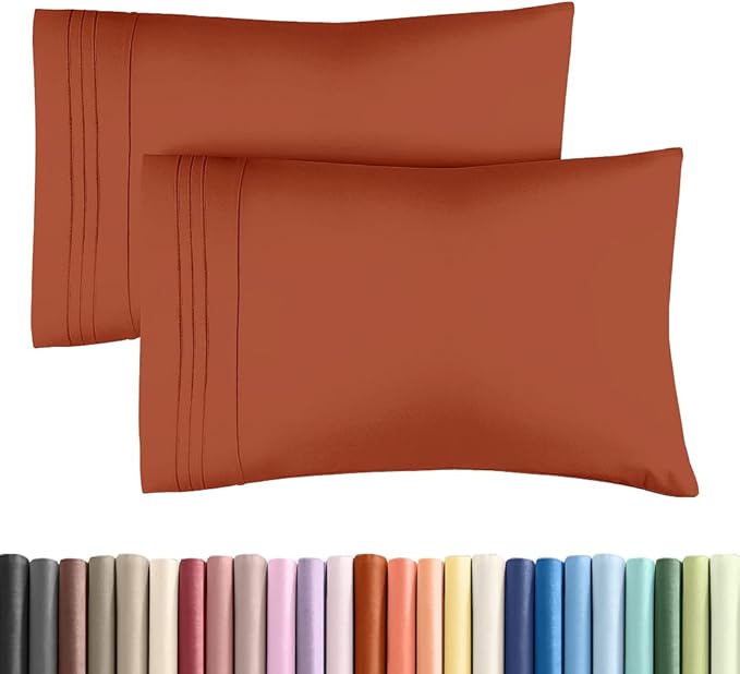 New Pillow Cases, King Standard, Terracotta