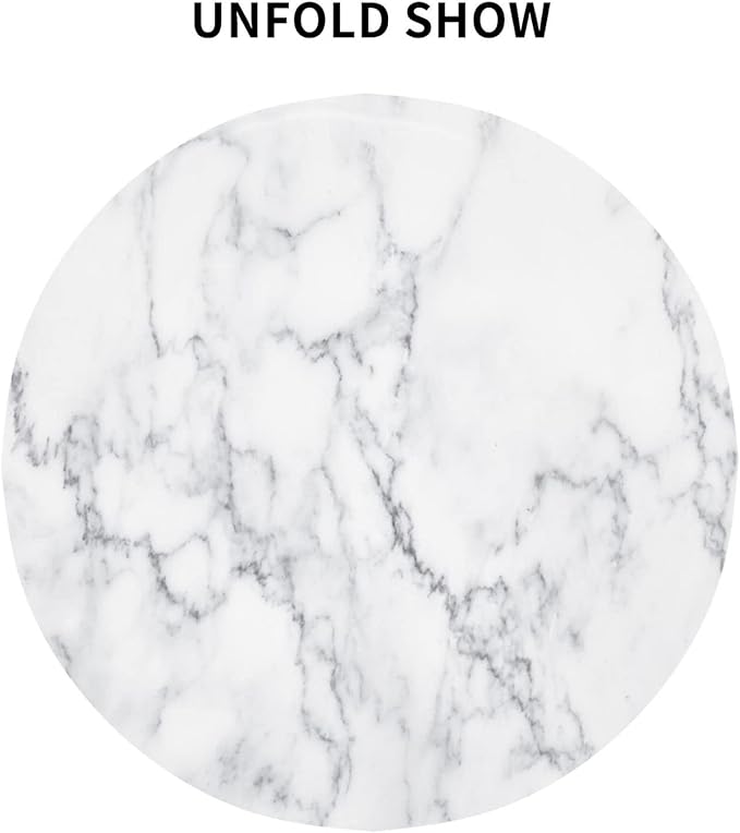 Kawani White Marble Round Tablecloth 60 Inch Ruitic Black and Grey Table Cloth Waterproof Fabric Farmhouse Abstract Tablecloths Decorative for Holiday Party Picnic