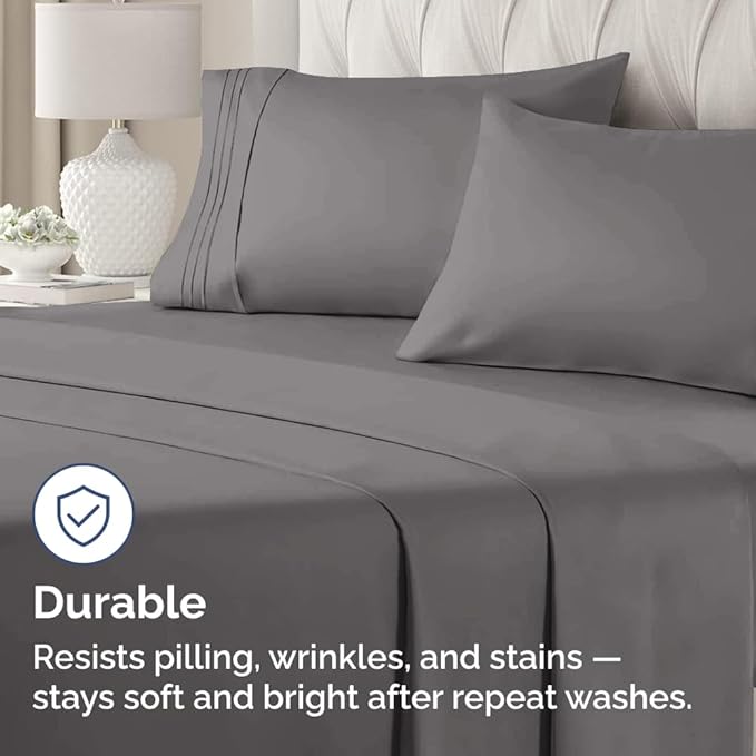 New Pillow Cases, King Standard, Dark Grey