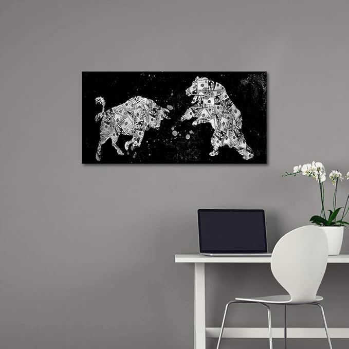Horse Pictures Wall Decor Pictures for Living Room Wall Hanging Vintage Black White Running Horse Wall Art Nordic Western Wall Decor Steed 1 Panel Animal Wall Art Study Room Guest Room Decor-32"Wx16"H
