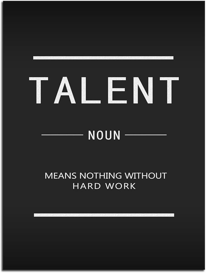 Inspirational Canvas Wall Art Inspirational Office Decoration Modern Inspiring Entrepreneur Quotes Talent Painting Poster Print Artwork Office Home Decor Frame Ready to Hang[18" W x 24" H]