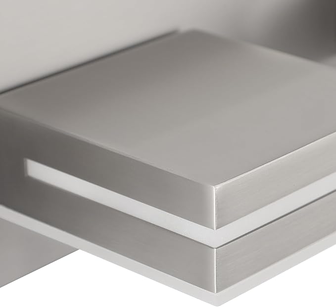 SineRise LED Modern Bathroom Vanity Light Fixtures (6-Light, 48-Inch), Brushed Nickel Modern Acrylic Bathroom Wall Lighting Fixtures Over Mirror (Cool White 6000K)