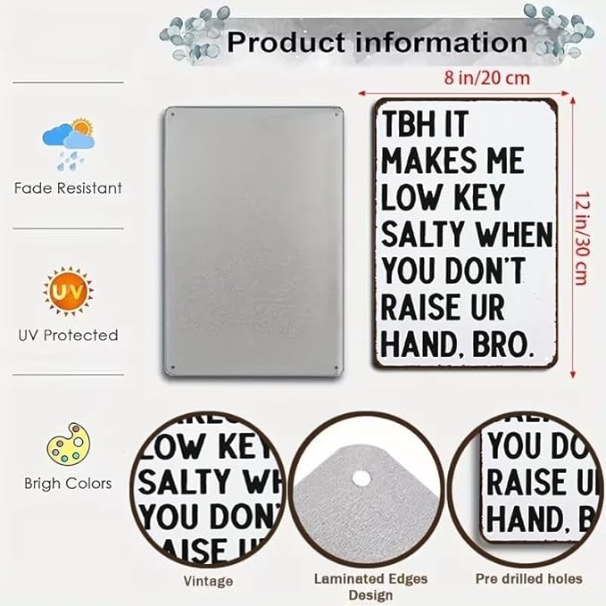 Students Teachers Gift High School Middle School Sign Funny Math/English/Science/History Class Tin Sign for Home Classroom Study Room Wall Decor 8x12 Inch (3126)