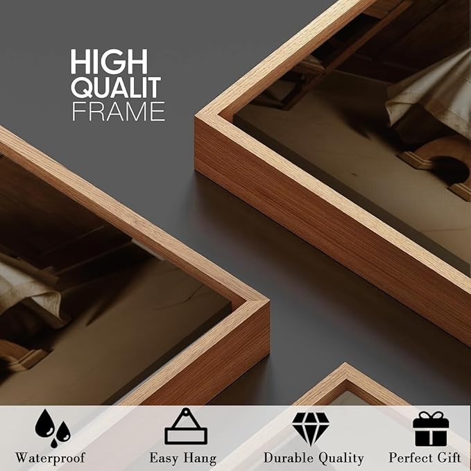 ANHUIB The Last Supper Wall Art Jesus Christian Wall Decor Religious Painting 20x40 Inch for Living Room Bedroom