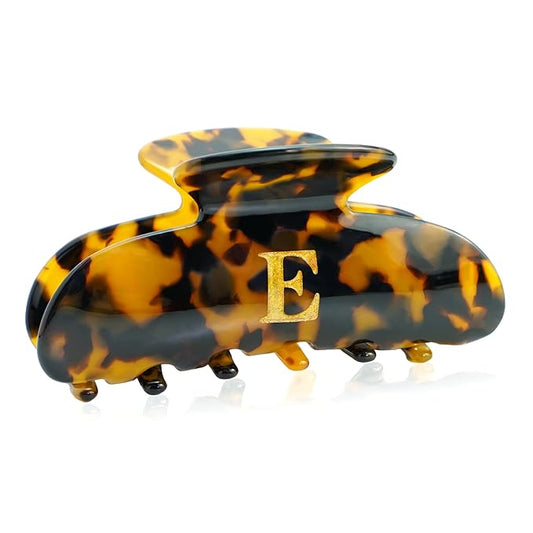 Initial Cute Hair Clips - Tortoise Shell Letter Elegant Hair Claw Clips, Fashion Glitter Claw Clips Durable Hair Clips, Wedding Gift, Bridesmaid Gifts, Birthday Gifts, Christmas Gift, Letter E