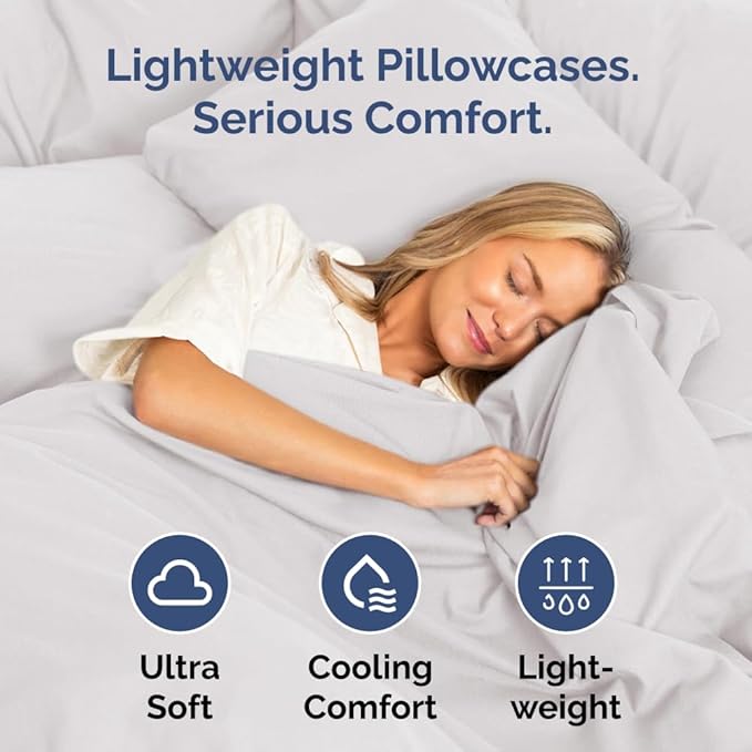 New Pillow Cases, King Standard, French Grey