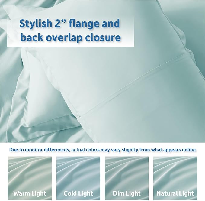 Nestl Twin Duvet Cover Set - Soft Double Brushed Light Blue Duvet Cover Twin/Twin XL, 2 Piece, with Button Closure, 1 Duvet Cover 68x90 inches and 1 Pillow Sham