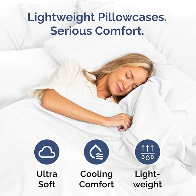 New Pillow Cases, King Standard, White