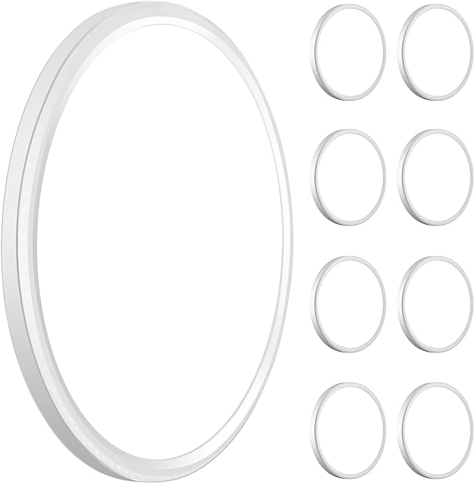 3200lm LED Flush Mount Ceiling Light, Super Slim 12 inch LED Ceiling Light, 5000K LED Ceiling Light for Bedroom, Living Room, Dining Room, Garage, Office (White, 8 Pack)