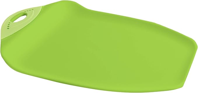 Dexas Chop & Scoop Cutting Board, 9.5 by 13 inches, Solid Green, 322-J383