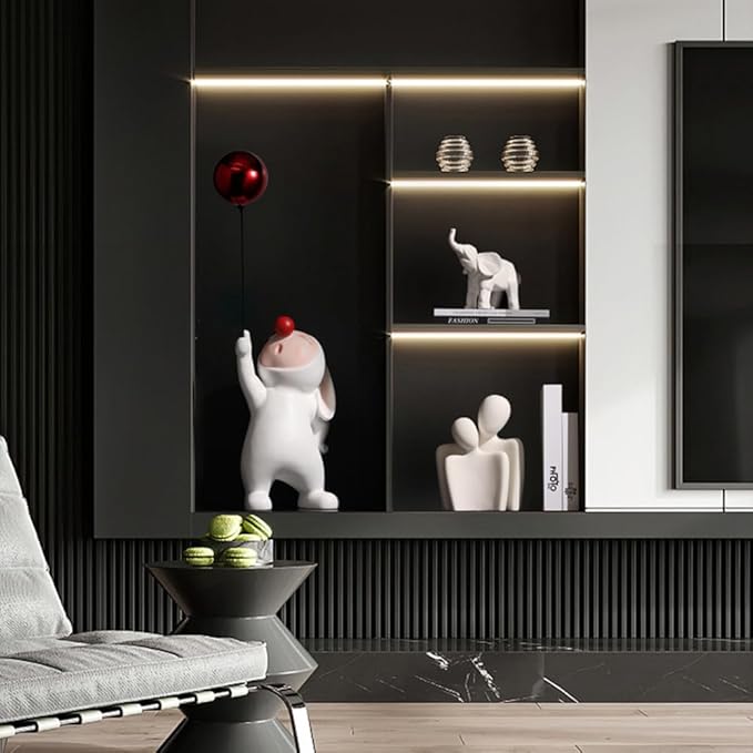 Couple Sculptures for Home Decor,Hugging Figurines,Modern Romantic Sculptures for Living Room Bedroom Office Decor,Gift for Anniversary Valentine（White）