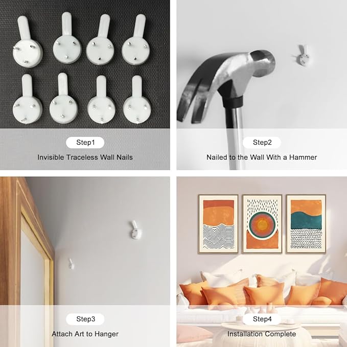 HPINUB Boho Abstract Framed Canvas Prints Wall Art Set, Mid-Century Color Block Shape Wall Decor, Minimalist Illustrations Art Photos for Living Room, Bedroom, Dining Room, Office, Bathroom-24 x36 x3