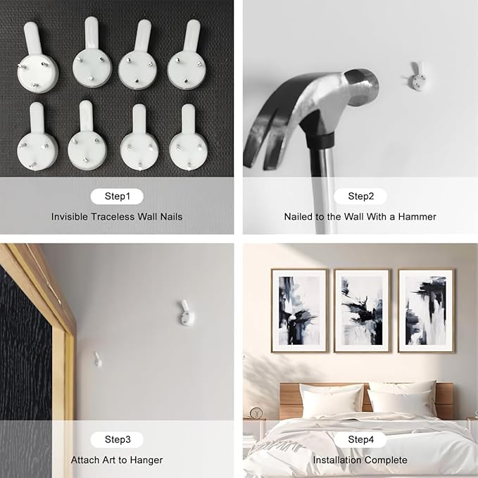 IARTTOP Large Abstract Modern Minimalist Neutral Framed Canvas Wall Art 16x24 Inch Black and White Wall Decor Set of 3 for Living Room Bedroom Office